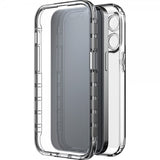Black Rock iPhone 14 Pro Cover 360° Real Glass Case Sort Klar