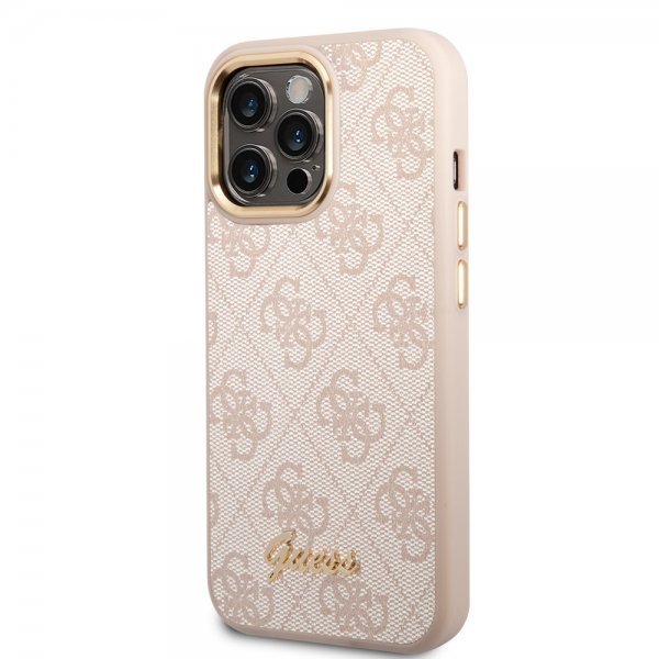 Guess iPhone 14 Pro Cover 4G Logo Rosa