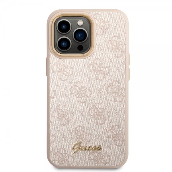 Guess iPhone 14 Pro Cover 4G Logo Rosa
