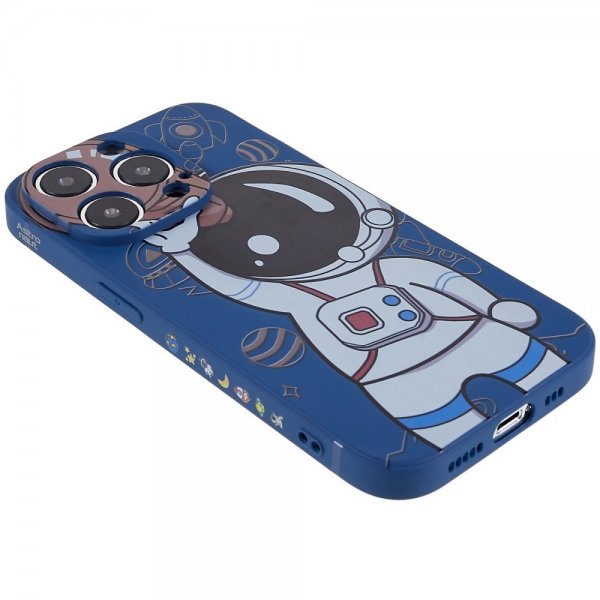 iPhone 14 Pro Cover Astronaut Blå Brun