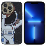 iPhone 14 Pro Cover Astronaut Sort Grå