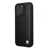 BMW iPhone 14 Pro Cover Big Logo Stripe Sort