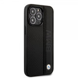 BMW iPhone 14 Pro Cover Big Logo Stripe Sort