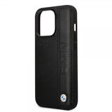 BMW iPhone 14 Pro Cover Big Logo Stripe Sort