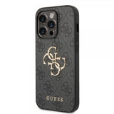Guess iPhone 14 Pro Cover Big Metal Logo Grå
