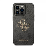 Guess iPhone 14 Pro Cover Big Metal Logo Grå
