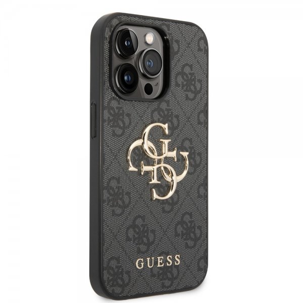 Guess iPhone 14 Pro Cover Big Metal Logo Grå