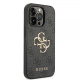 Guess iPhone 14 Pro Cover Big Metal Logo Grå