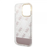 Guess iPhone 14 Pro Cover Bottom Stripe Script Logo Rosa