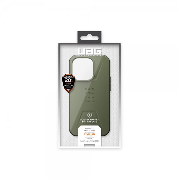 Urban Armor Gear (UAG) iPhone 14 Pro Cover Civilian MagSafe Olive