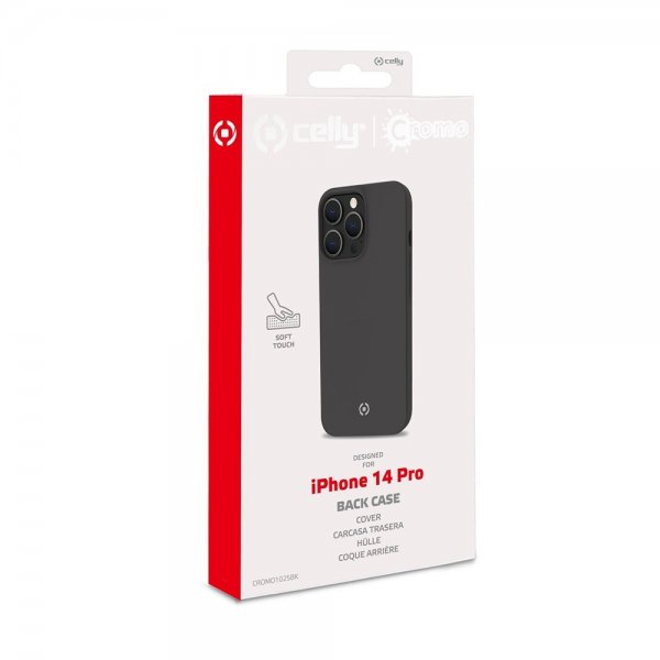 Celly iPhone 14 Pro Cover CROMO Sort