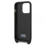 Karl Lagerfeld iPhone 14 Pro Skal Crossbody Strap Sort