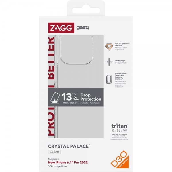 Gear4 iPhone 14 Pro Cover Crystal Palace Clear
