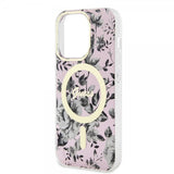 Guess iPhone 14 Pro Cover Flower MagSafe Rosa