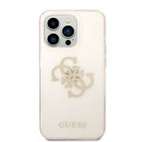 Guess iPhone 14 Pro Cover Full Glitter Guld