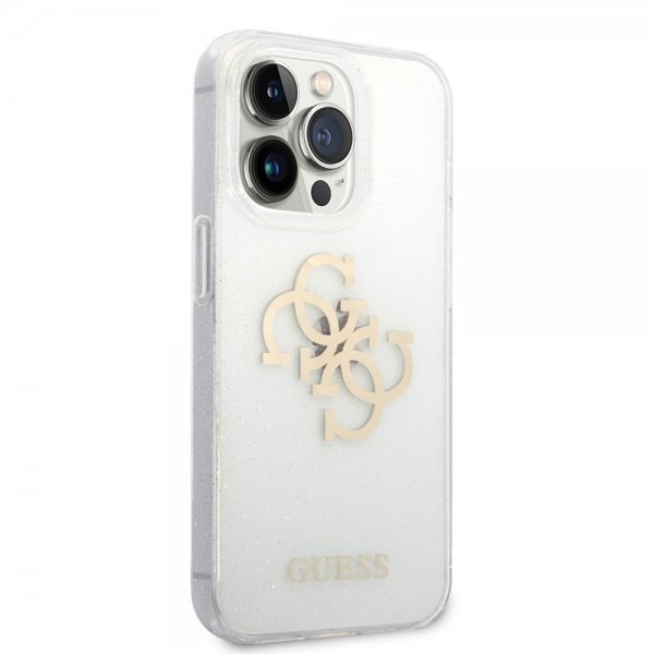 Guess iPhone 14 Pro Cover Full Glitter Transparent