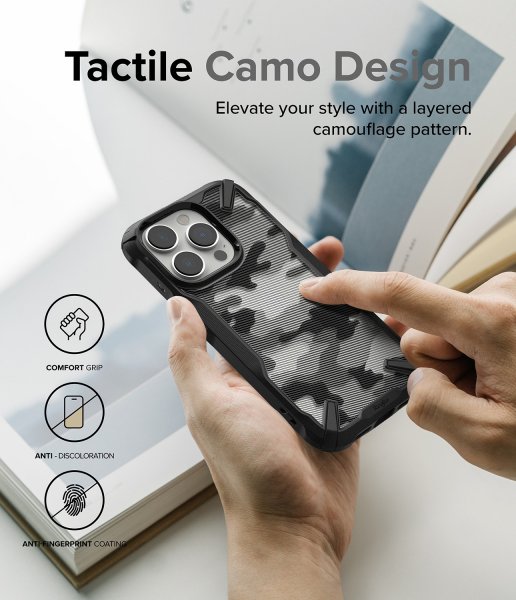 Ringke iPhone 14 Pro Cover Fusion X Camo Black