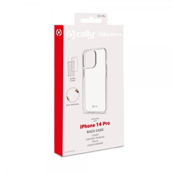 Celly iPhone 14 Pro Cover GELSKIN Transparent