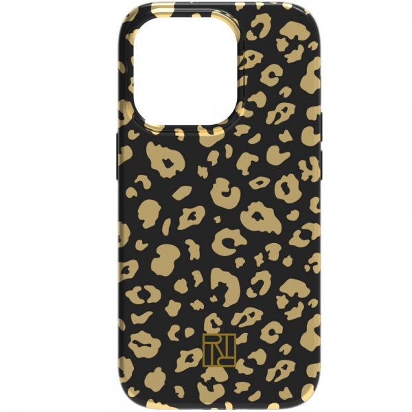 Richmond & Finch iPhone 14 Pro Cover Gold Leopard