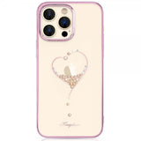 Kingxbar iPhone 14 Pro Cover Hjertemønster Rosaguld