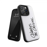 Adidas iPhone 14 Pro Cover Inlay Embroidery Case Hvid Sort