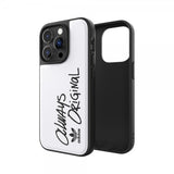 Adidas iPhone 14 Pro Cover Inlay Embroidery Case Hvid Sort
