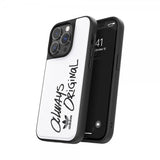 Adidas iPhone 14 Pro Cover Inlay Embroidery Case Hvid Sort