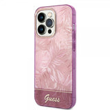 Guess iPhone 14 Pro Cover Jungle Rosa