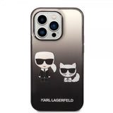 Karl Lagerfeld iPhone 14 Pro Cover Karl & Choupette Gradient Sort