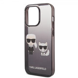 Karl Lagerfeld iPhone 14 Pro Cover Karl & Choupette Gradient Sort