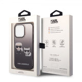 Karl Lagerfeld iPhone 14 Pro Cover Karl & Choupette Gradient Sort