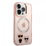Karl Lagerfeld iPhone 14 Pro Cover Karl & Choupette MagSafe Rosa