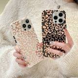iPhone 14 Pro Cover Leopardmønster Hvid
