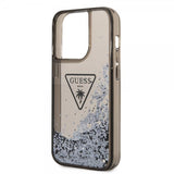 Guess iPhone 14 Pro Cover Liquid Glitter Translucent Sort