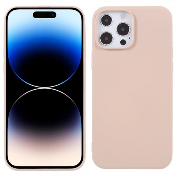 X-Level iPhone 14 Pro Cover Liquid Silicone Beige