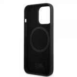 Karl Lagerfeld iPhone 14 Pro Cover Liquid Silicone Karl & Choupette MagSafe Sort