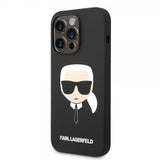 Karl Lagerfeld iPhone 14 Pro Cover Liquid Silicone Karl MagSafe Sort