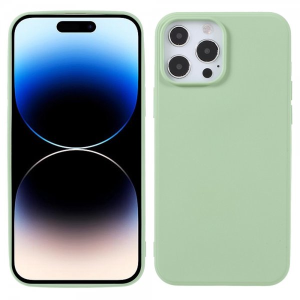 X-Level iPhone 14 Pro Cover Liquid Silicone Lysegrøn