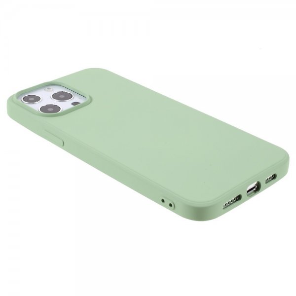 X-Level iPhone 14 Pro Cover Liquid Silicone Lysegrøn