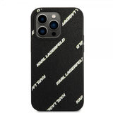Karl Lagerfeld iPhone 14 Pro Cover Logomania Sort