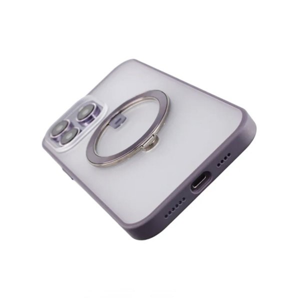 Rvelon iPhone 14 Pro Cover MagSafe Ring Lilla