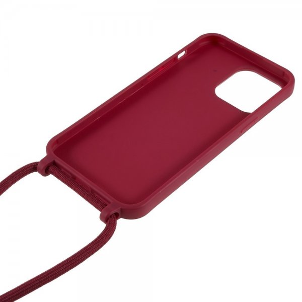 iPhone 14 Pro Cover med Strap Rød