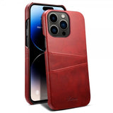 iPhone 14 Pro Cover med to Kortlommer Rød