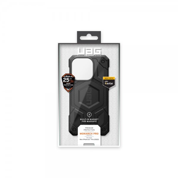 Urban Armor Gear (UAG) iPhone 14 Pro Cover Monarch Pro MagSafe Kevlar Black