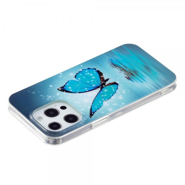 iPhone 14 Pro Cover Motiv Blå Sommerfugl
