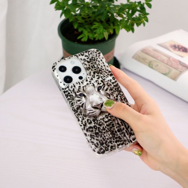 iPhone 14 Pro Cover Motiv Hvid Tiger