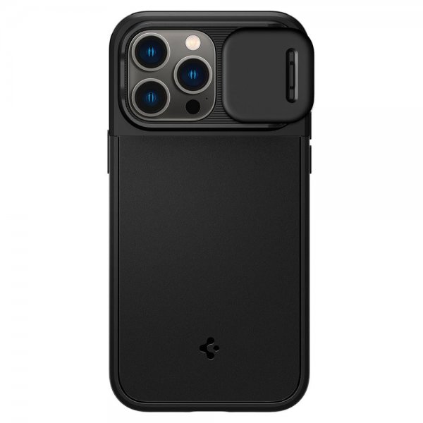 Spigen iPhone 14 Pro Cover Optik Armor MagFit Sort