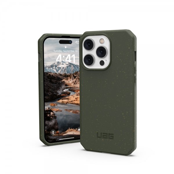 Urban Armor Gear (UAG) iPhone 14 Pro Cover Outback Biologisk Nedbrydeligt Cover Oliven