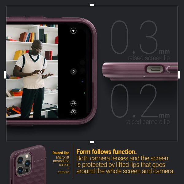 Caseology iPhone 14 Pro Cover Parallax Mag Burgundy Bean