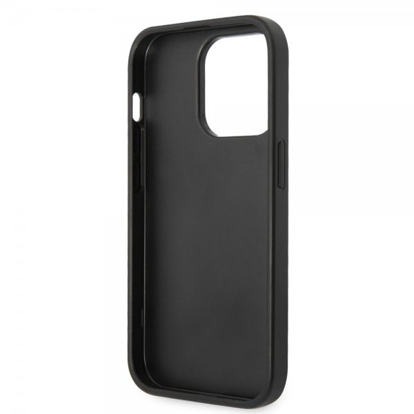 Karl Lagerfeld iPhone 14 Pro Cover Saffiano Choupette Sort